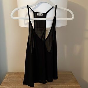 Free people intimates flowy black tank top